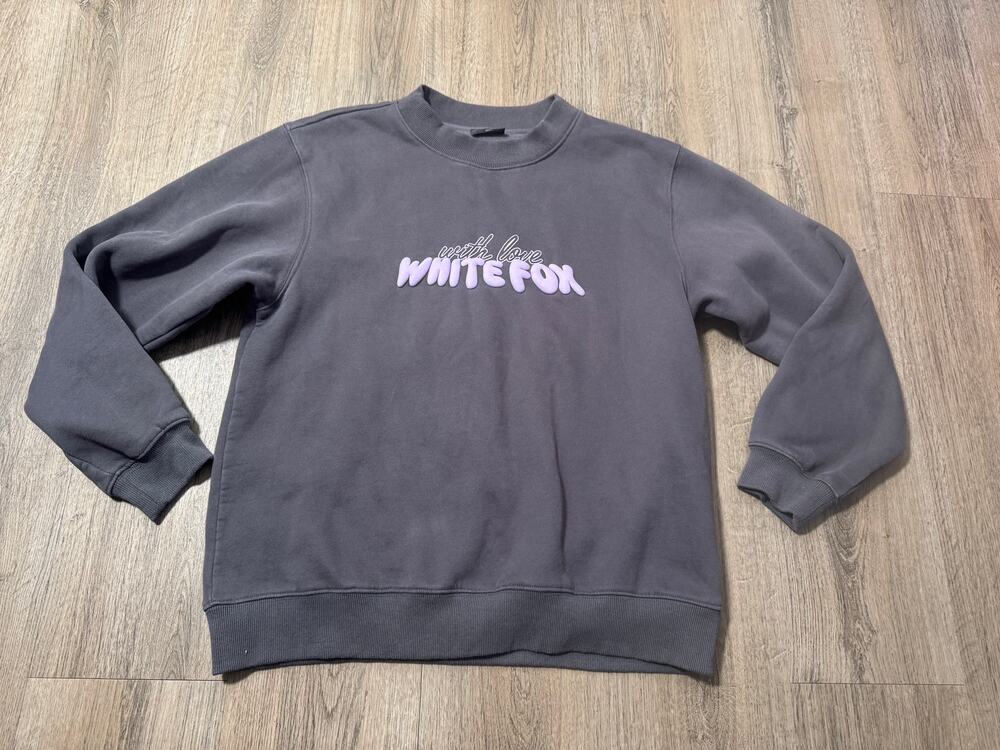 White Fox Love Forever Oversized Crewneck Sweater
